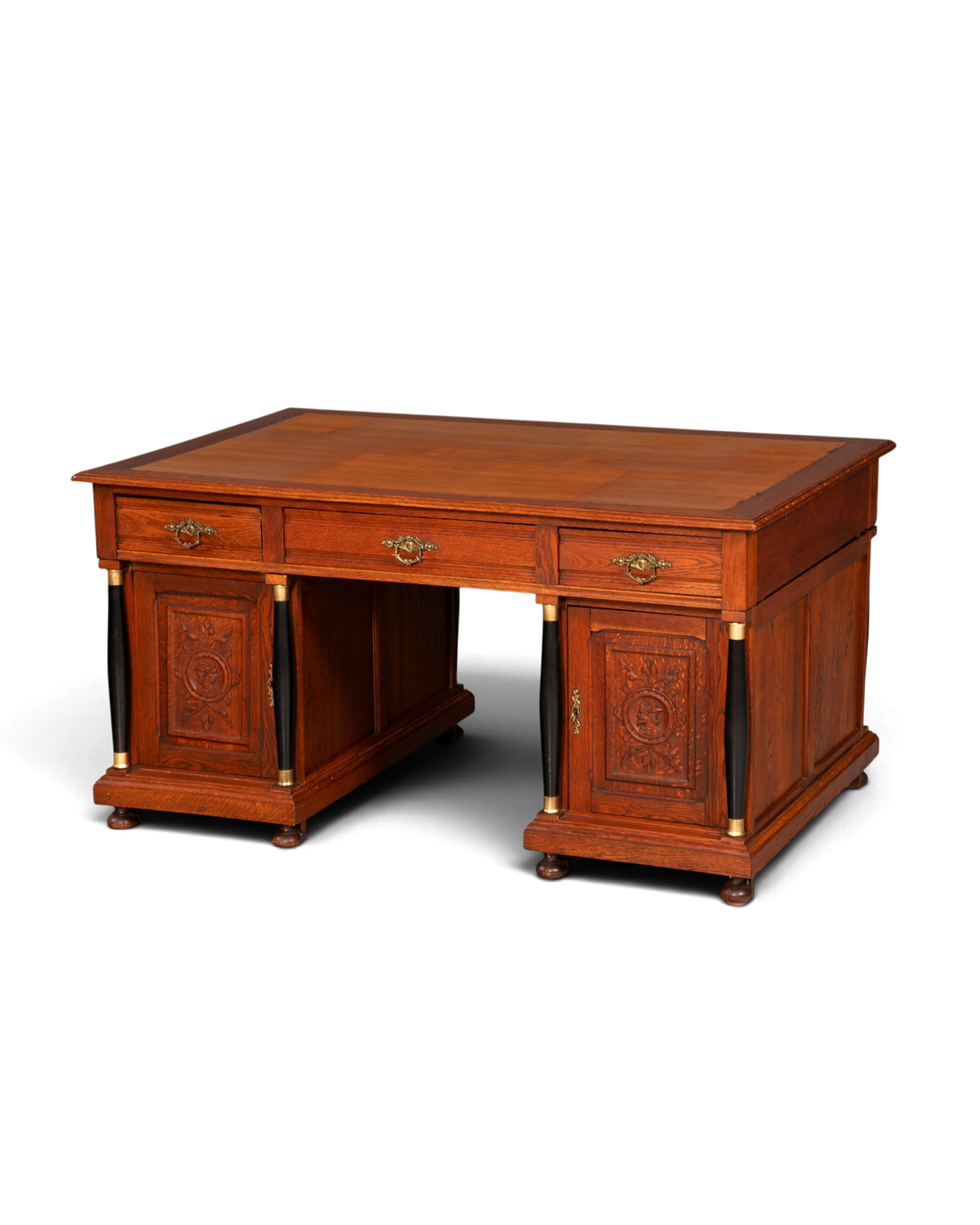 Traumhafter Gründerzeit Schreibtisch Jugendstil Bürotisch echt Holz Antik Office Desk