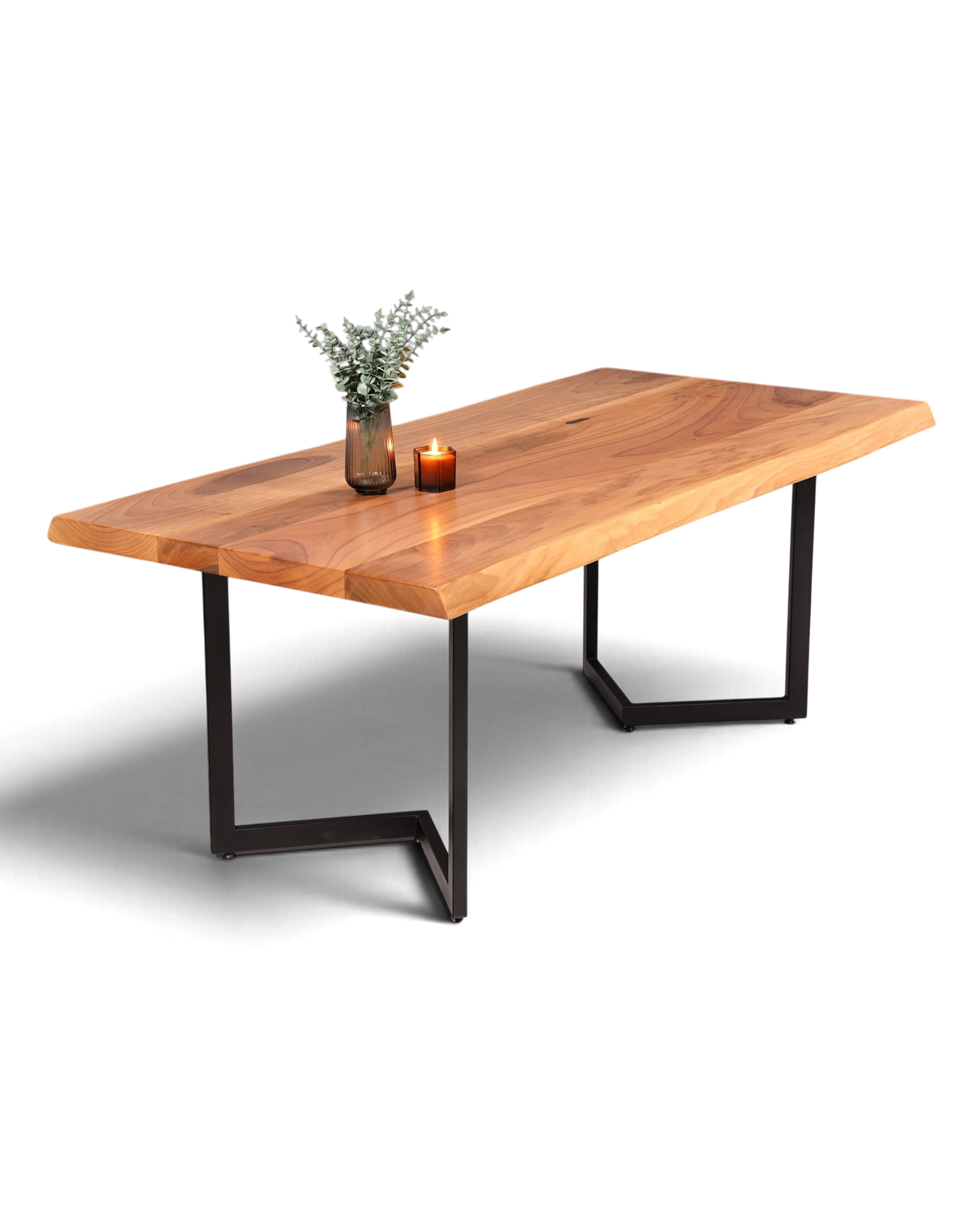 Nussbaum Tisch 200x100 cm, Baumkanten Esstisch Massivholz – Hauptstadt Möblerei Berlin