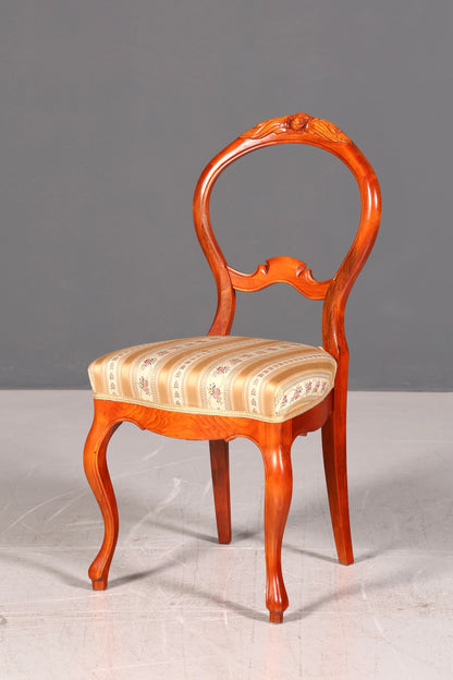 Traumhafter Louis Philippe Stuhl um 1880 Biedermeier Antik Sekretär Stuhl Echt Holz Polsterstuhl Esszimmerstuhl Vintage