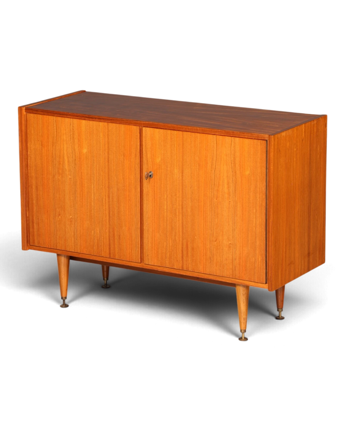 Schöne Mid Century Kommode Vintage Schrank Retro Flur Kommode 60s Sideboard mit zwei Türen