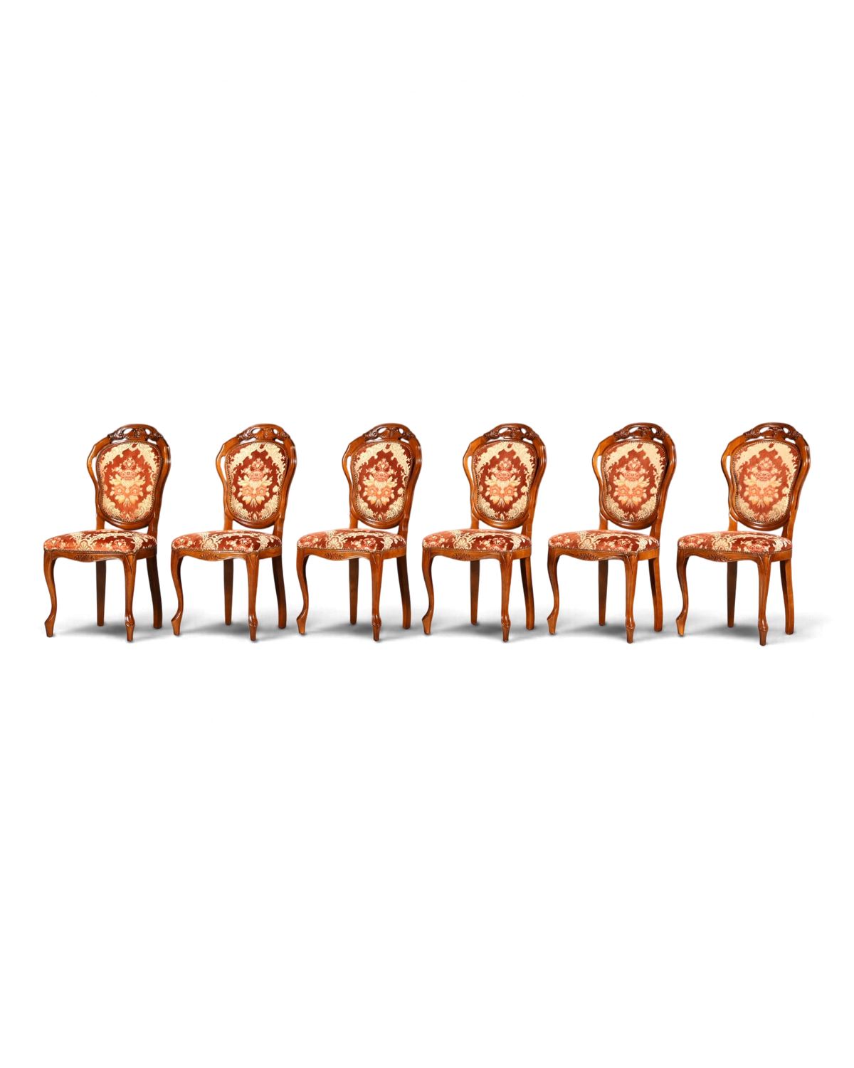 6x Traumhafte Chippendale Stühle Stuhl Set Barock Stil Esszimmer Stühle Küchenstuhlset Polsterstühle