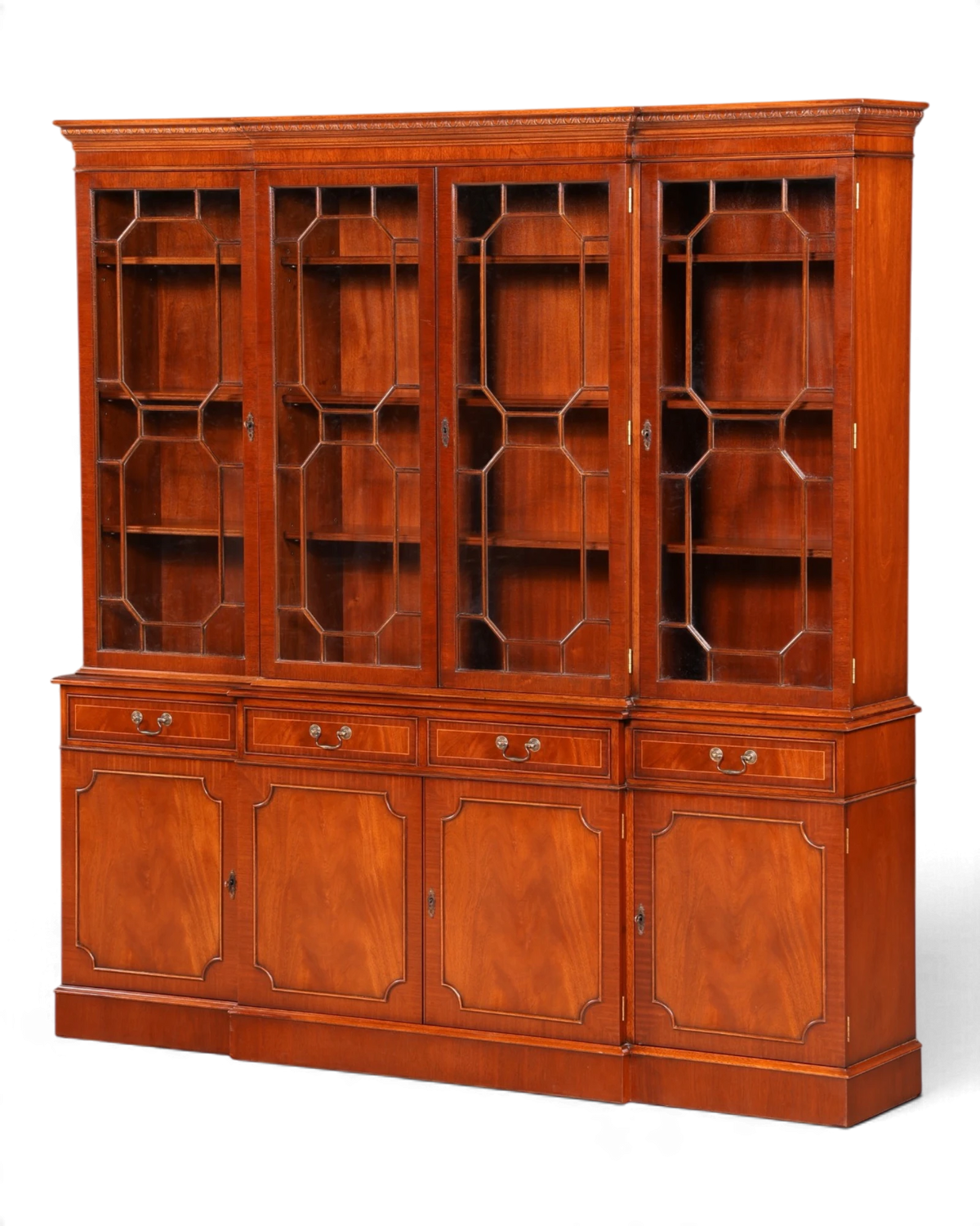 Magnifique vitrine anglaise, bibliothèque, bibliothèque en bois massif, vitrine en verre, buffet, armoire, étagère