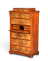 Stilvoller Gründerzeit Sekretär Vertiko Highboard Louis Philippe Chiffoniere Kommode um 1880
