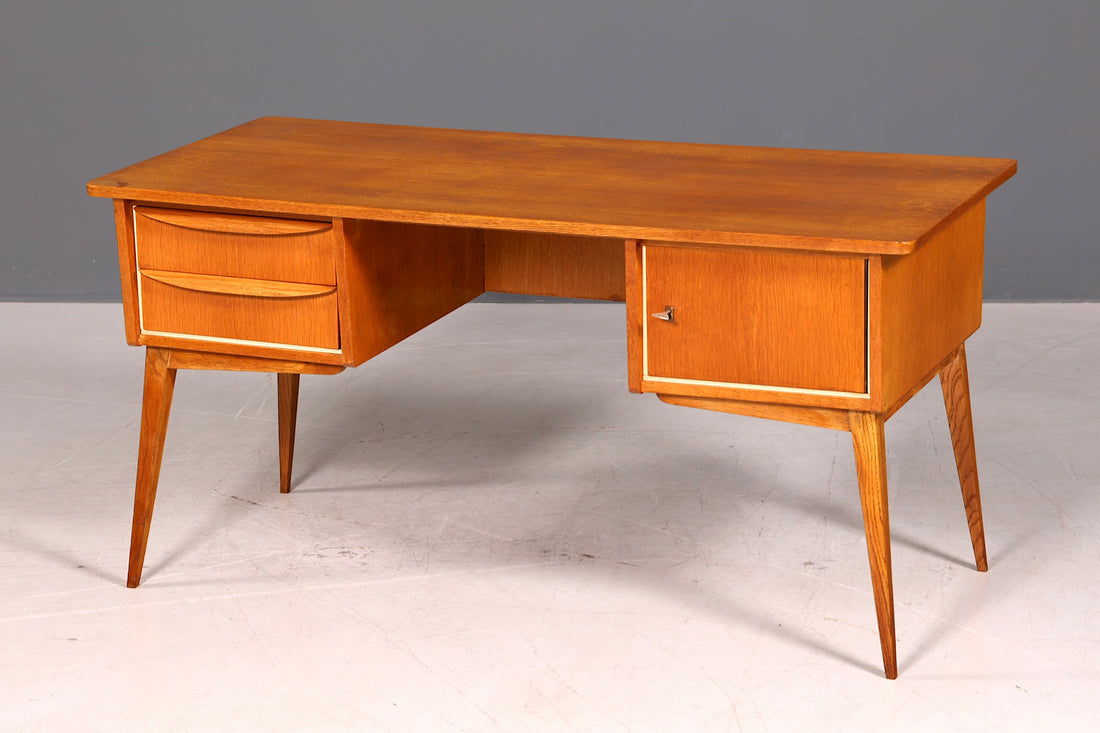 Original Hellerau Schreibtisch Modell Berolina Mid Century Franz Ehrlich Design Bürotisch Vintage Desk