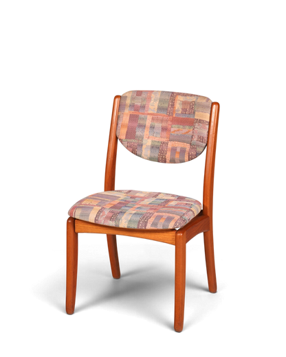 Schlichter Mid Century Stuhl Retro Esszimmer Stuhl Danish Design Küchenstuhl Teak Holz Sekretär Stuhl 2 von 2