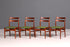 4x Mid Century Teak Holz Stühle Made in Denmark Retro Stuhlset Danish Design Küchenstühle