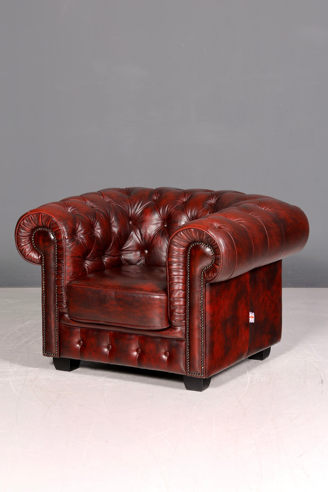 G073 Finish Stilvoller Original Chesterfield Sessel Englischer Armlehnsessel Englisch Herrensessel