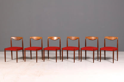 6x Mid Century Stühle Bambi Serie Rolf Rastad Adolf Relling Gustav Bahus Danish Design Stuhl Vintage Designer