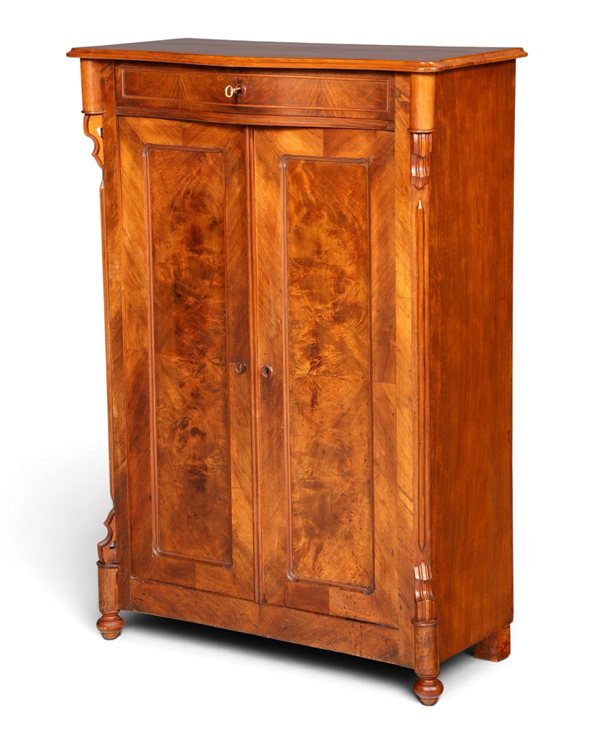Stilvoller Louis Philippe Schrank Gründerzeit Vertiko Antik Highboard Kommode Dielenschrank