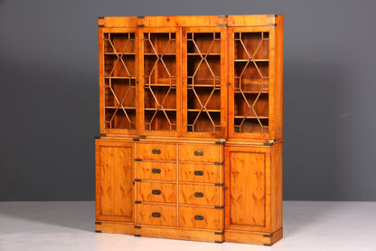 Magnifique vitrine maritime, meuble anglais, bibliothèque en bois véritable, buffet anglais