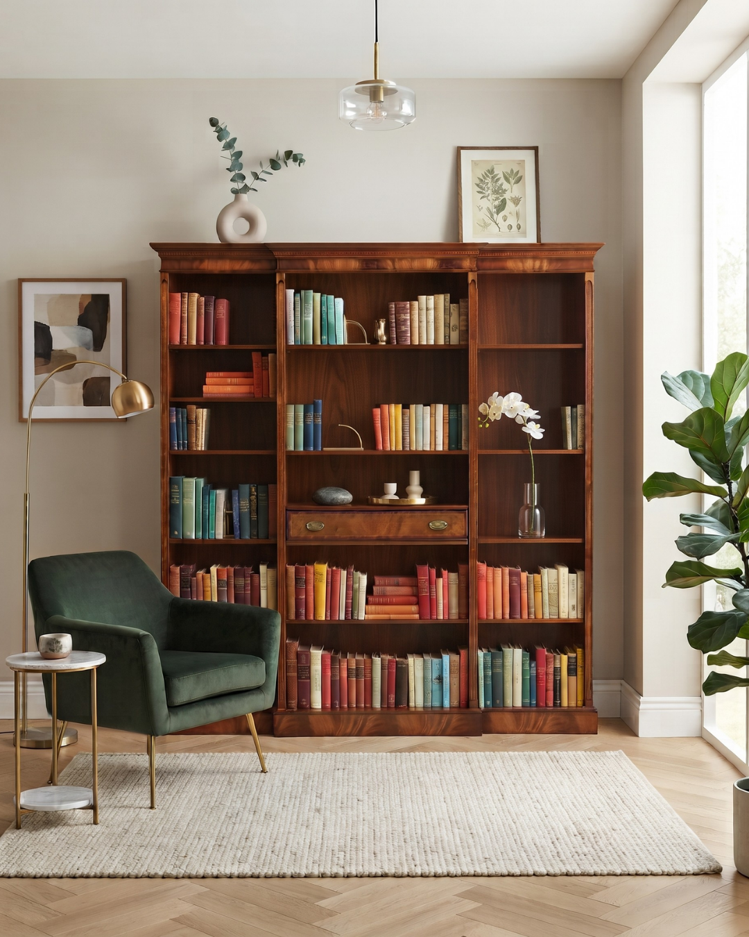 Impressionnante XXL Authentique Heldense Étagère à livres If Anglaise Étagère Étagère sur pied Bibliothèque Antique Bibliothèque