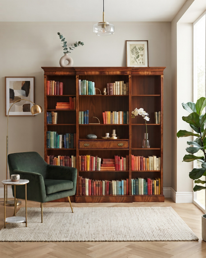 Impressionnante XXL Authentique Heldense Étagère à livres If Anglaise Étagère Étagère sur pied Bibliothèque Antique Bibliothèque