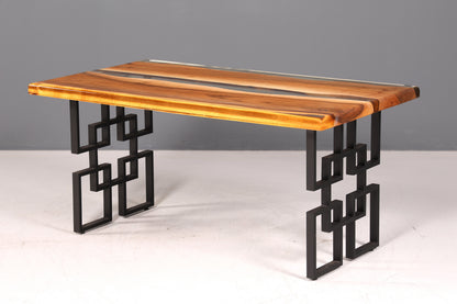 Beeindruckender Epoxidharz Tisch Nussbaum Esstisch Massivholz River Table Esszimmertisch Küchentisch Wohnzimmertisch Unikat