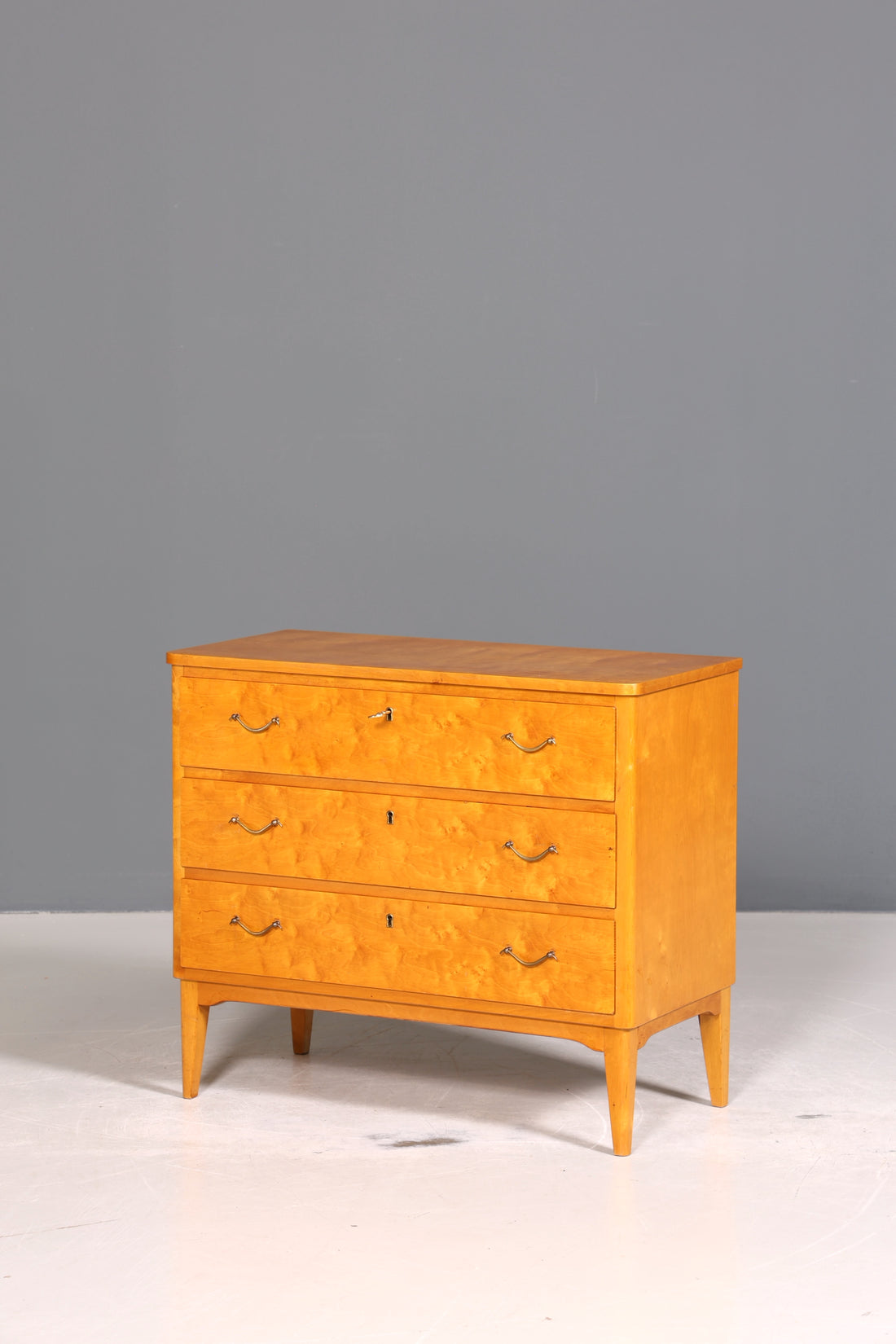 Wunderschöne Mid Century Kommode Vintage Birke Flur Kommode 60s Schubladenkommode