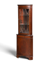 Hauptstadt Möblerei englische Eckvitrine aus Mahagoni mit Sprossentür und Unterschrank im antiken Vintage-Stil