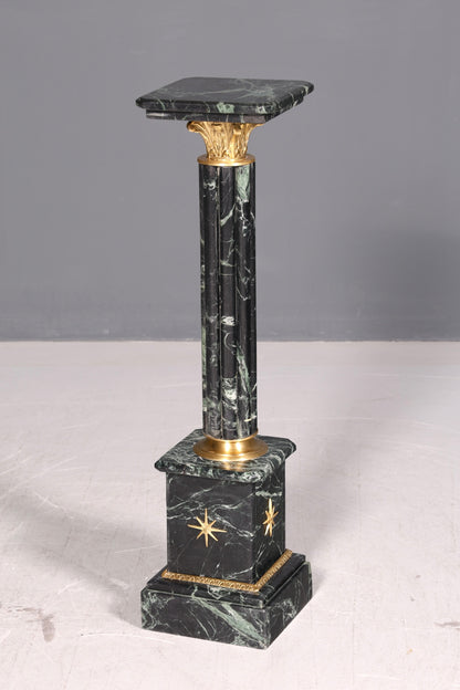 Edle Barock Stil Säule Louis XV Marmor Blumensäule Naturstein Sockel Ablage