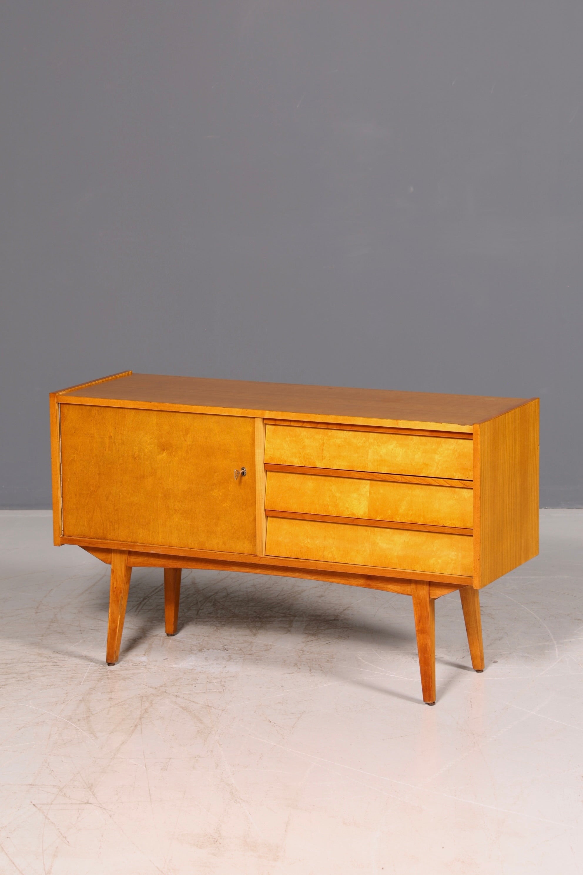 Wunderschönes Mid Century Sideboard Vintage TV Kommode 60er Schrank Anrichte Lowboard echt Holz