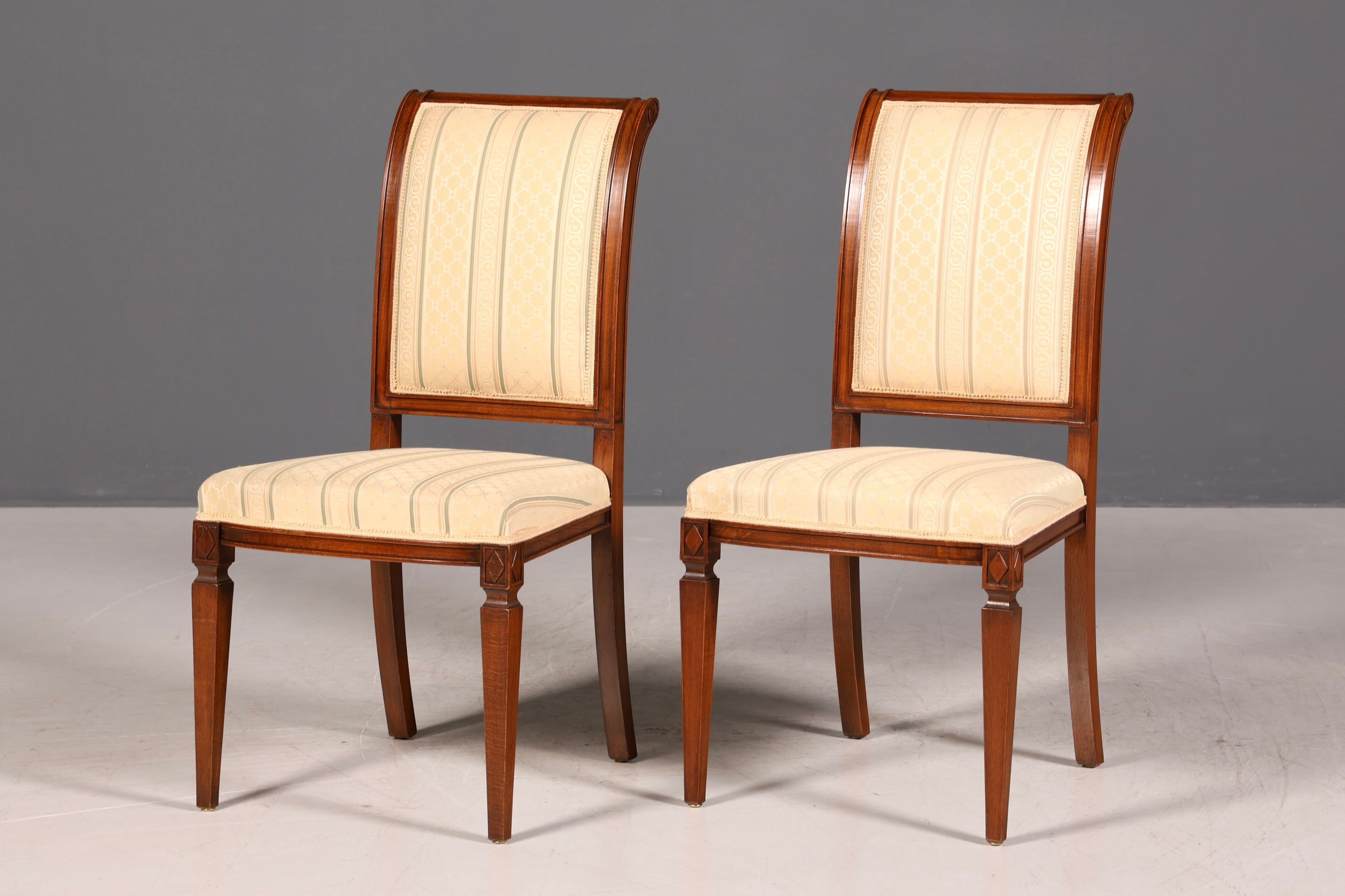 2x Traumhafte Selva Stuhle Esszimmer Stuhl Set Villa Borghese Küchenstühle Antik Stil Set