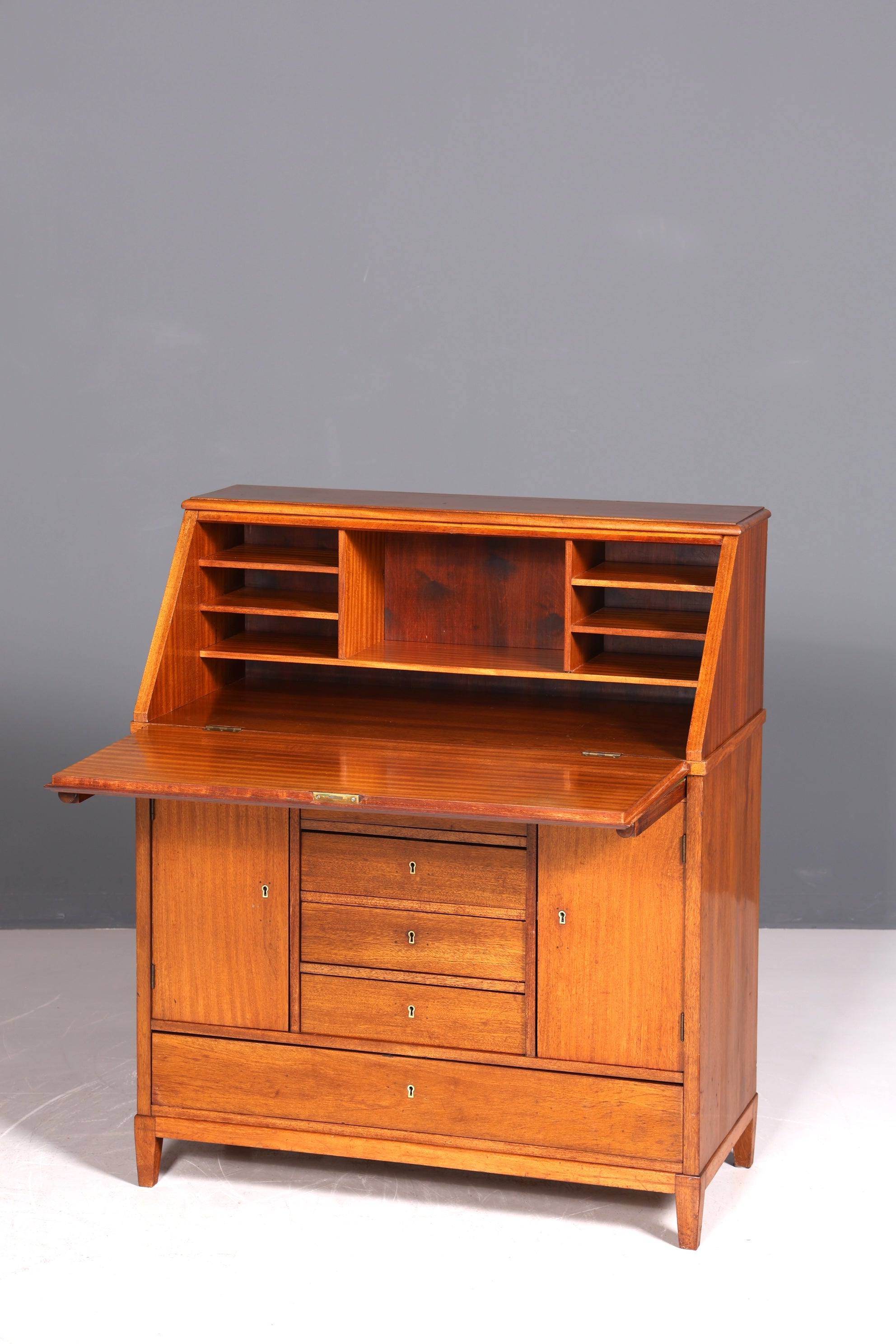 Secrétaire anglais de style onirique, en bois véritable, ancien, vers 1900, meuble de rangement, bureau à écrire