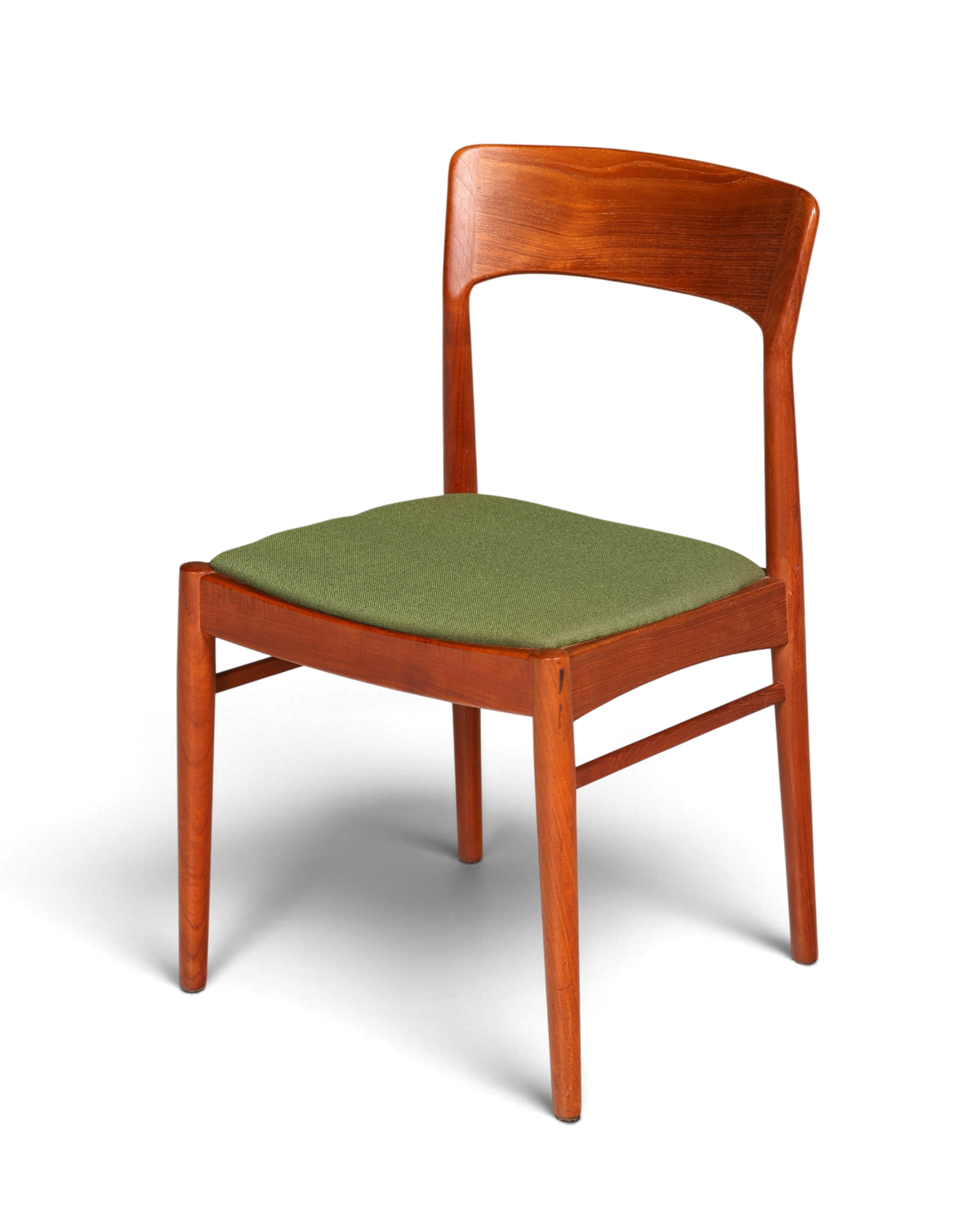Mid Century Teak Stuhl, Henning Kjærnulf Korup 60er – Hauptstadt Möblerei Berlin