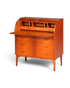 Wunderschöner Mid Century Rollladen Sekretär echt Holz Büro Schrank Vintage Schreibkommode