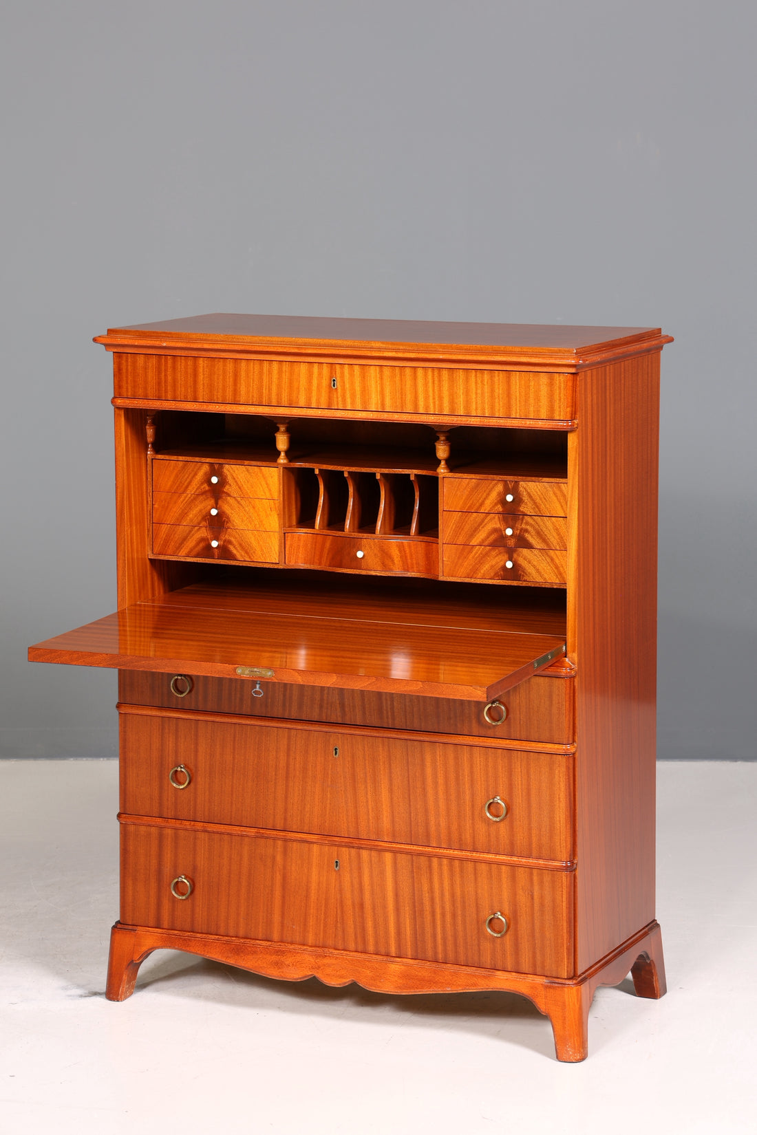 Wunderschöner Sekretär im Antik Stil Büro Kommode Art Deco Stil 50s Vertiko Schreibkommode Kommode