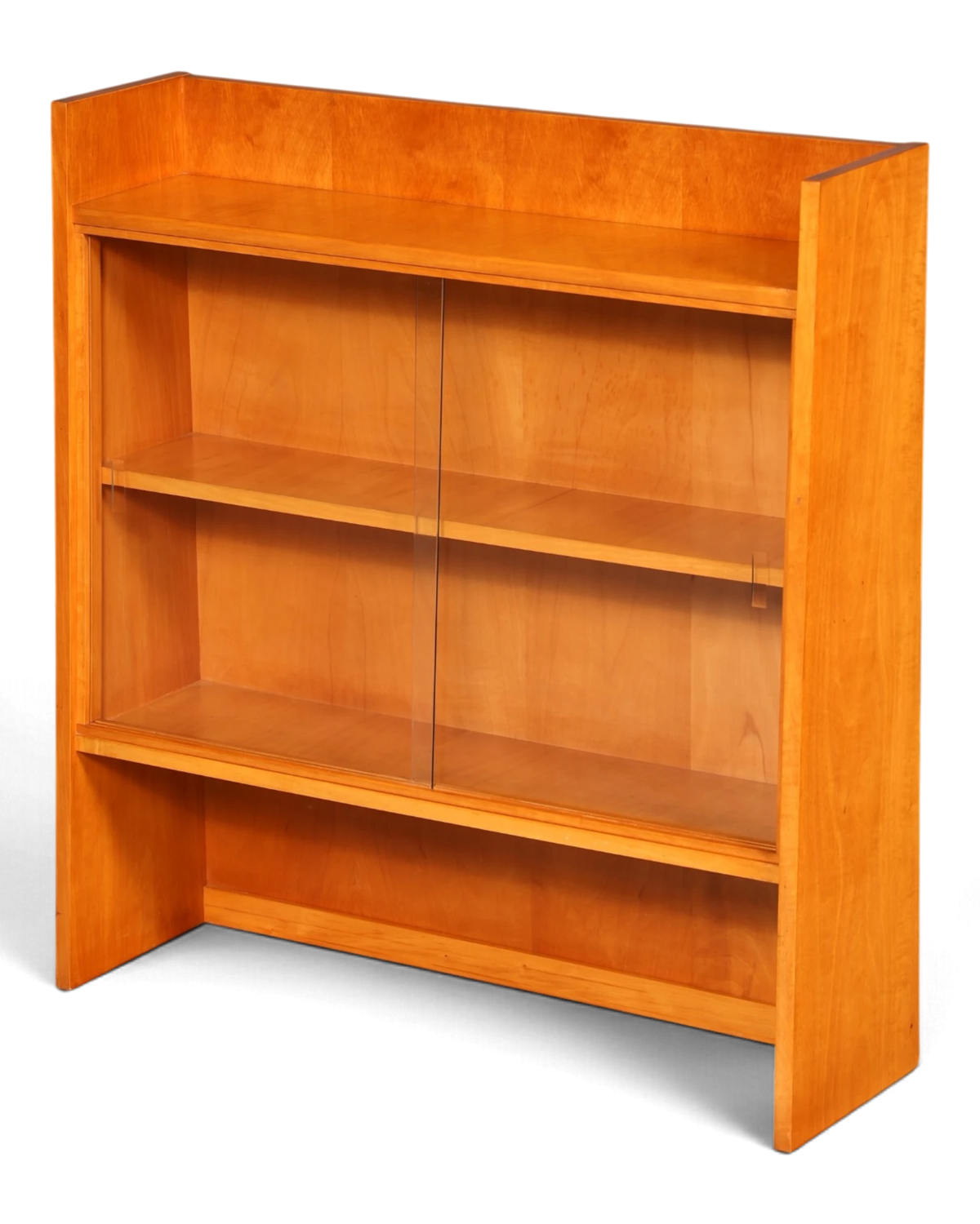 Beautiful mid-century shelving unit, VEB Themar bookcase with sliding glass doors, vintage East German display cabinet, solid wood