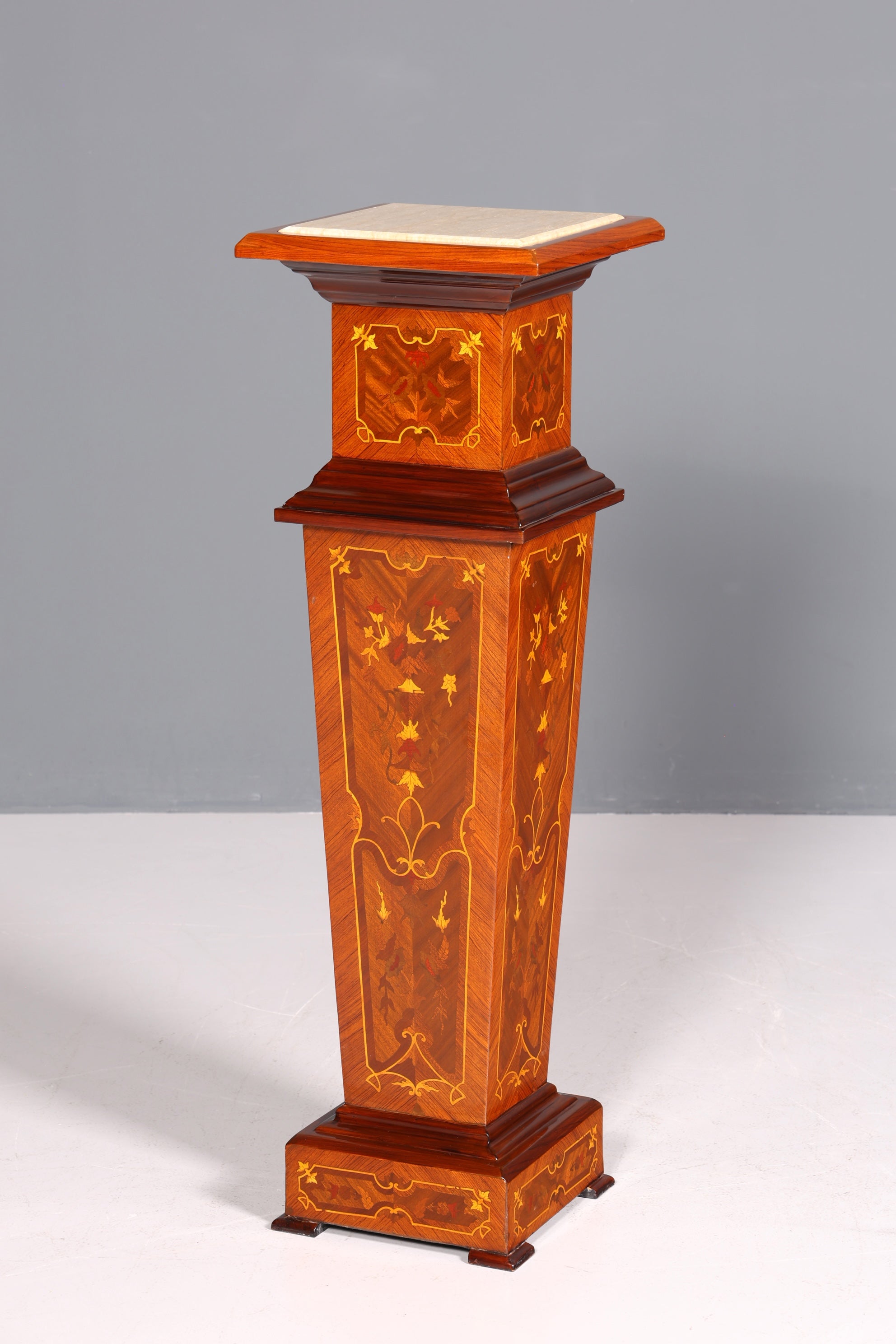 Fantastic Baroque style column Louis XV flower column natural stone marble storage table