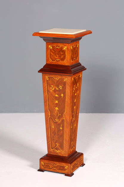 Fantastic Baroque style column Louis XV flower column natural stone marble storage table