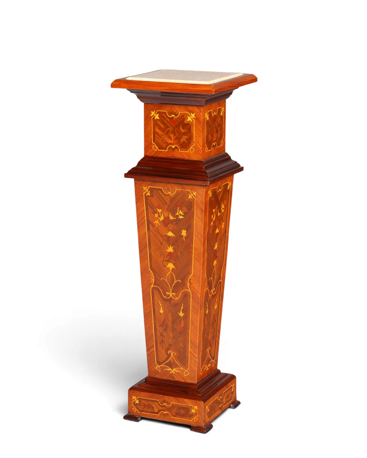 Traumhafte Barock Stil Säule Louis XV Blumensäule Naturstein Marmor Ablage Tisch