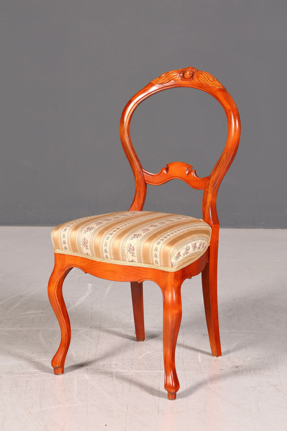 Dreamy Louis Philippe Chair circa 1880 Biedermeier Antique Secretary Chair Real Wood Upholstered Chair Dining Chair Vintage