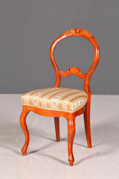 Traumhafter Louis Philippe Stuhl um 1880 Biedermeier Antik Sekretär Stuhl Echt Holz Polsterstuhl Esszimmerstuhl Vintage