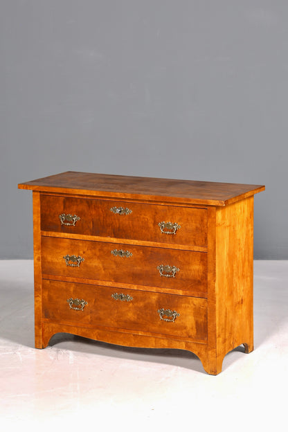 Magnifique commode Gründerzeit (fin du XIXe siècle), buffet ancien Art nouveau, commode, coffre à linge