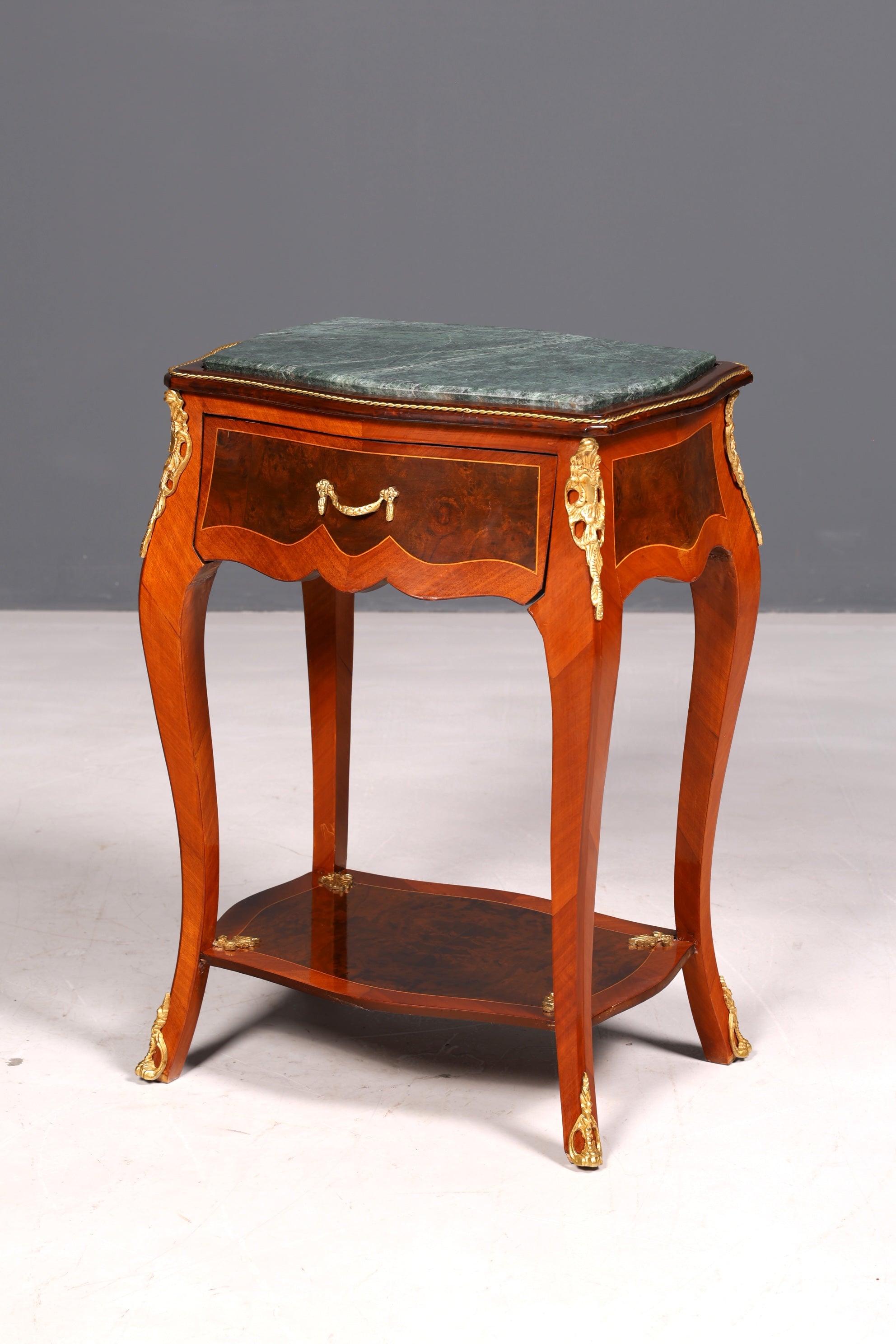 Traumhafter Louis XV Beistelltisch Barock Stil Ablagetisch Marmor Kommode Telefontisch