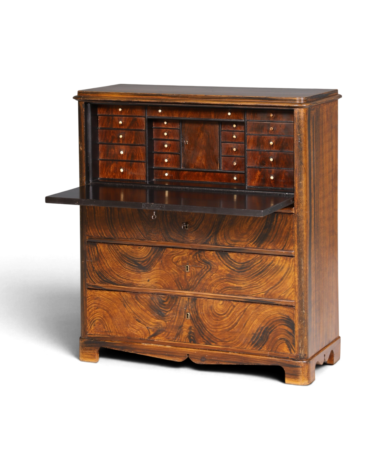 Stilvoller Biedermeier Sekretär Vertiko Antik Kommode Louis Philippe Schreibkommode