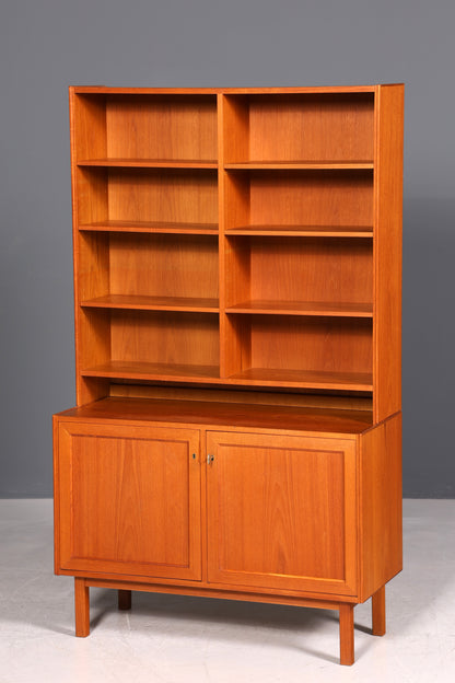 Traumhaftes Mid Century Regal Teak Holz Schrank Danish Design Retro Kommode Vintage Bücherregal 60er Jahre