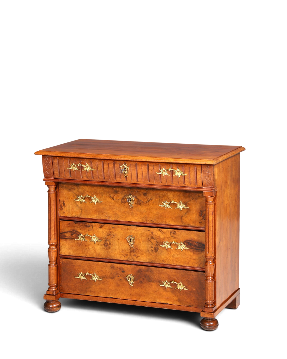 E910 Finish Wunderschöne Gründerzeit Kommode Louis Philippe Nussbaum Schubladen Kommode Sideboard um 1880