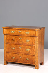 Stilvolle Gründerzeit Kommode Louis Philippe Nussbaum Sideboard um 1880 Antik Schubladenkommode