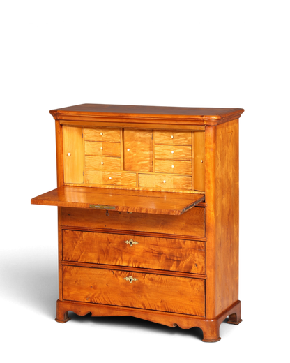 Stilvoller Biedermeier Sekretär Vertiko Louis Philippe  Kommode Schubladenkommode