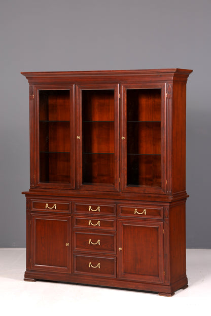 Magnifique vitrine originale Selva Villa Borghese, style antique, en bois massif, buffet, armoire de bibliothèque
