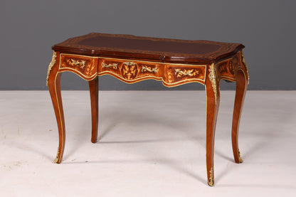 Bureau d’écriture de style Louis XV de rêve, bureau français de style antique en bois véritable, table de bureau
