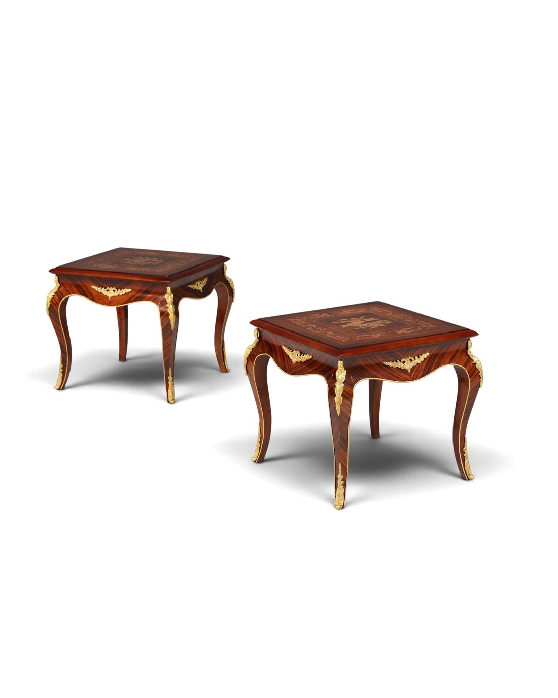 2x Traumhafte Barock Stil Louis XV Couchtische Antik Stil Ablagetische