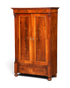 Hauptstadt Möblerei Gründerzeit Kleiderschrank aus Echtholz mit markanter Maserung und antiken Beschlägen um 1880