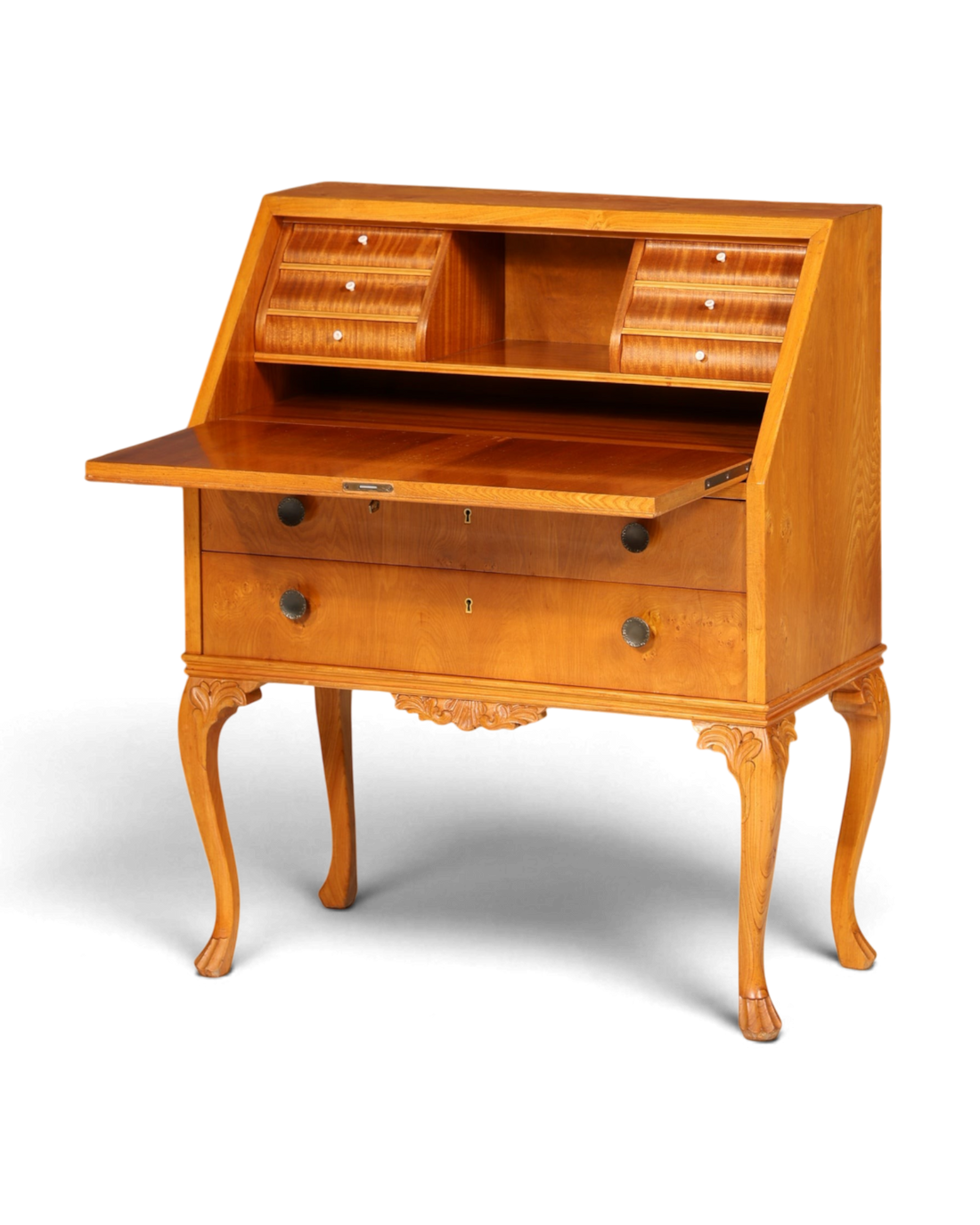 Wunderschöner Sekretär Chippendale Stil Antik um 1940 Büro Kommode Schreibkommode