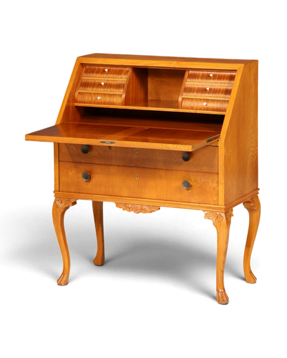 Wunderschöner Sekretär Chippendale Stil Antik um 1940 Büro Kommode Schreibkommode