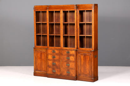 Wunderschöner Maritimer Vitrinenschrank Englisch Bibliothek Bücherschrank Buffet Antik Massiv Echt Holz Schrank UK Vintage