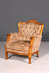 Edler Chippendale Armlehnsessel Barock Stil Sessel Armchair Samt Stoff Sessel 1 von 2