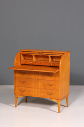 Wunderschöner Mid Century Rollladen Sekretär echt Holz Büro Schrank Vintage Schreibkommode