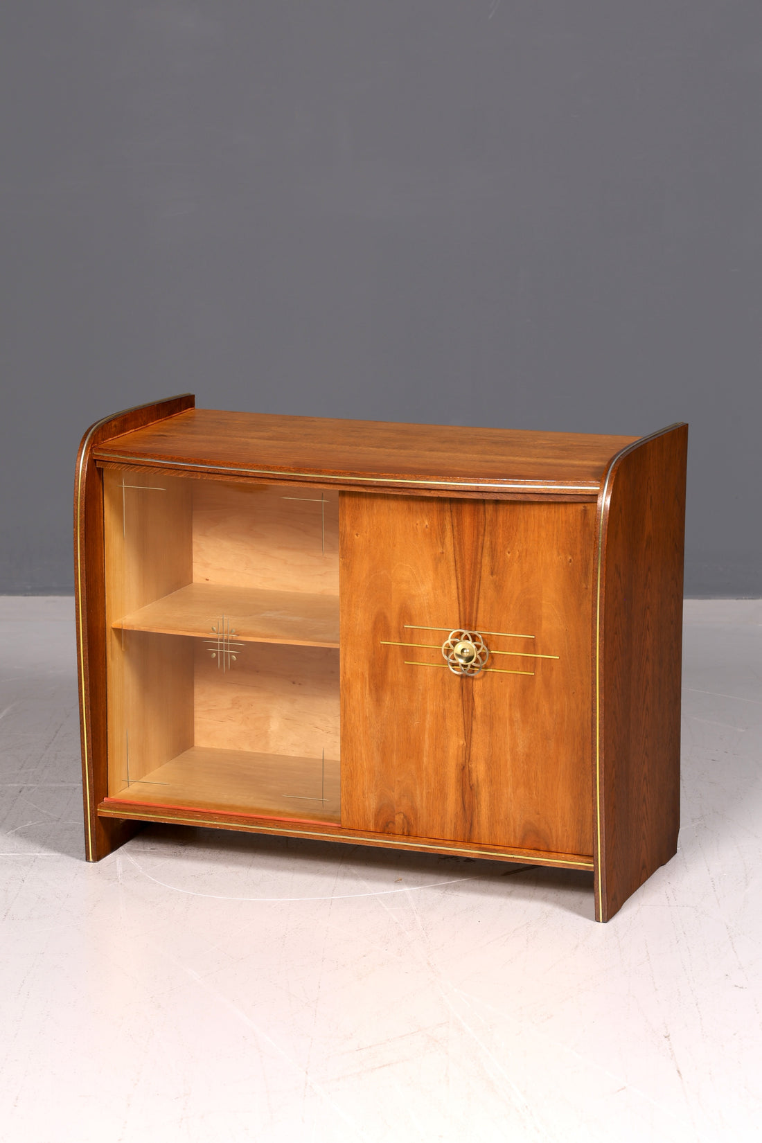 Beautiful Mid Century Display Cabinet Retro Bar Cabinet Vintage Bar Cabinet Sideboard Real Wood 60s