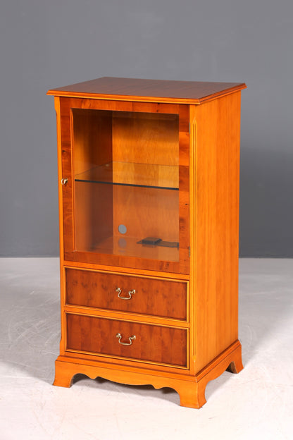 G015 Finish Wunderschöne Englische Vitrine Eibe Bücherschrank Buffet Antik Stil Glasvitrine